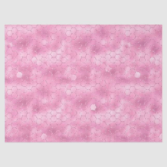 Pink Glam Honeycomb Series Design #18 Tissue Paper (Front)