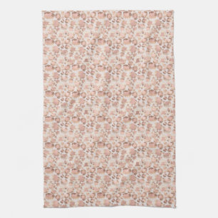 Pink Glam Leopard Print Tea Towel