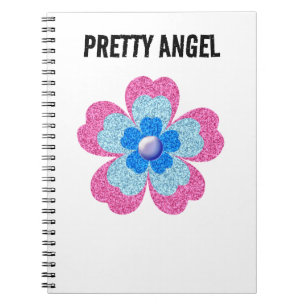 pink glamour glitter  notebook