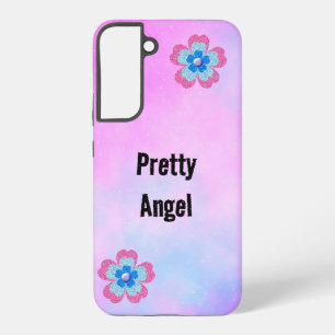 pink glamour glitter  samsung galaxy case