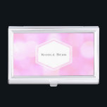 Pink Glamour Lights Chic Business Card Holder<br><div class="desc">Pink Glamour Lights Chic Business Card Holder. Matching business cards available.</div>