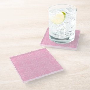Pink  glass coaster