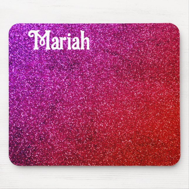 Pink Glitter Aesthetic Mouse Pad (Front)