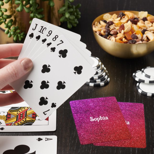 Pink Glitter Aesthetic Playing Cards (In Situ)