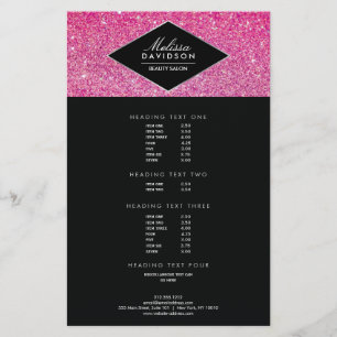 Pink Glitter and Glamour Beauty Flyer