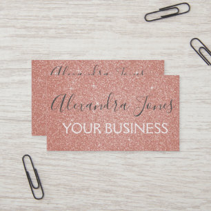 Pink Glitter and Sparkle Simple Business Business Card