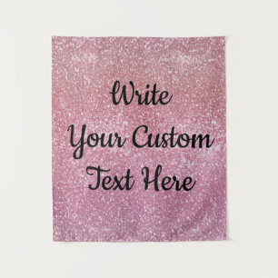 Pink Glitter Anniversary Backdrop Photo Prop Booth Tapestry