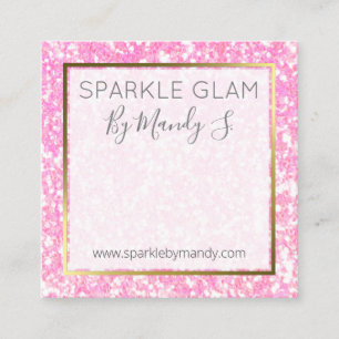 Pink Glitter Artisan Handmade Jewellery Display Ca Square Business Card