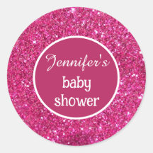pink glitter baby  girl shower 
