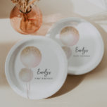 Pink Glitter Balloons Girl First Birthday Party Paper Plate<br><div class="desc">For anyone planning their little girl's first birthday celebration, choosing this minimal Pink Glitter Balloons theme offers a unique blend of elegance and charm that’s both eye-catching and sophisticated. The soft watercolor balloons with faux shimmery gold glitter design bring a fresh, simple beauty to your event, making each piece feel...</div>