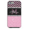 PINK GLITTER BLACK CHEVRON MONOGRAMMED
