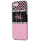PINK GLITTER BLACK CHEVRON MONOGRAMMED