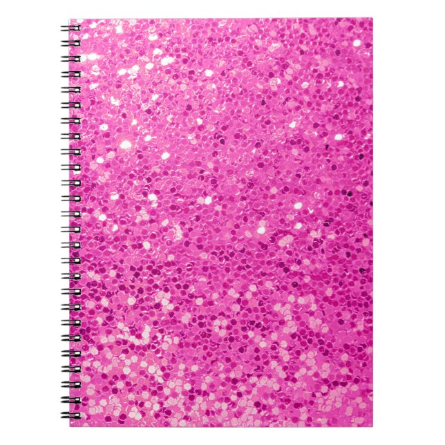 Pink Glitter Bling Notebook (Front)