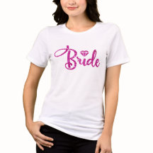 Pink Glitter Bride Shirt - Bridal Shower Gift