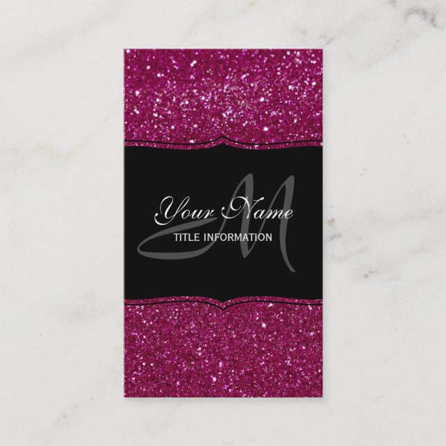 Pink Glitter Business Card (Front)