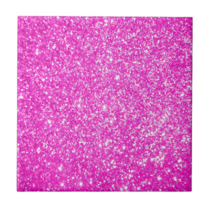 Pink Glitter Ceramic Tile