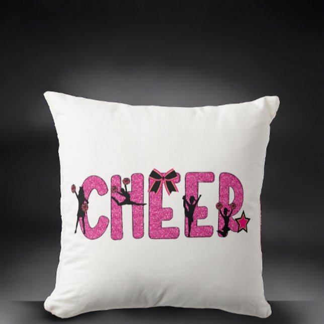 Pink Glitter Cheerleader Cheer Cushion (Creator Uploaded)