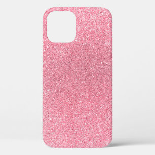 Pink glitter, Christmas abstract texture. iPhone 12 Case