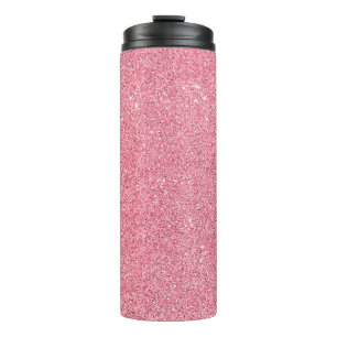 Pink glitter, Christmas abstract texture. Thermal Tumbler