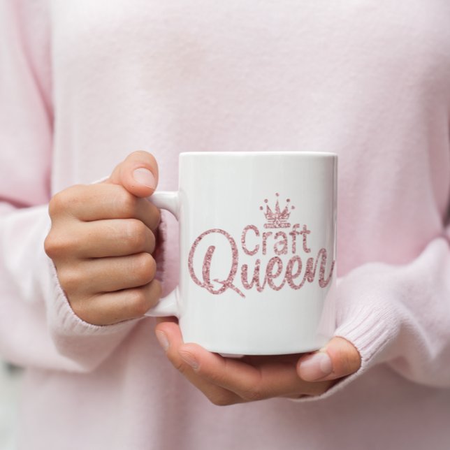 Pink Glitter Craft Queen Coffee Mug (Pink Glitter Craft Queen Coffee Mug)