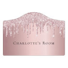 Pink glitter drips name girl