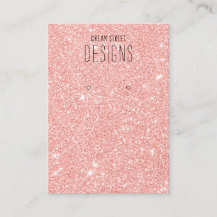 Pink Glitter Earring Display Card