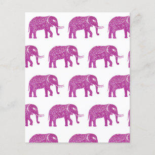 Pink glitter elephants