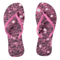 Pink Glitter Flip Flops
