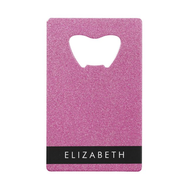 Pink Glitter, Glitter Background, Your Name (Front)