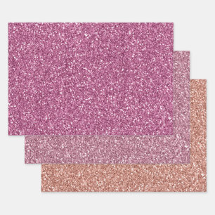 Pink Glitter Glitz sparkle Wrapping Paper Sheet