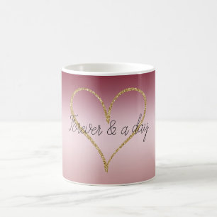 Pink Glitter Gold Love Forever Coffee Mug