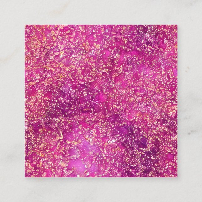 Pink Glitter Graphic Calling Card (Front)