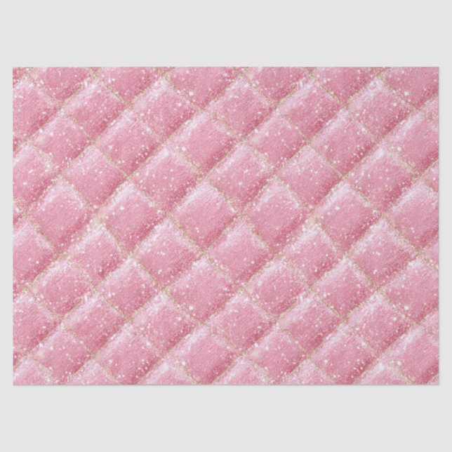 Pink Glitter Harlequin Glam Tissue Paper (Front)
