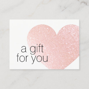 Pink Glitter Heart Salon Gift Card