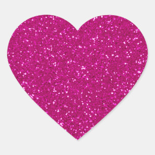 Pink Glitter Heart Sticker