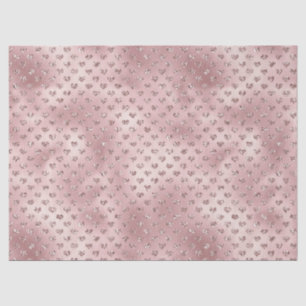 Pink Glitter Hearts   Tissue Paper