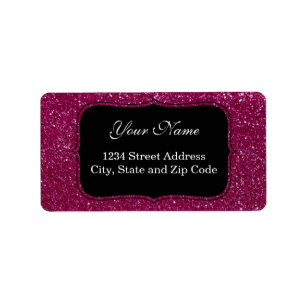 Pink Glitter Label