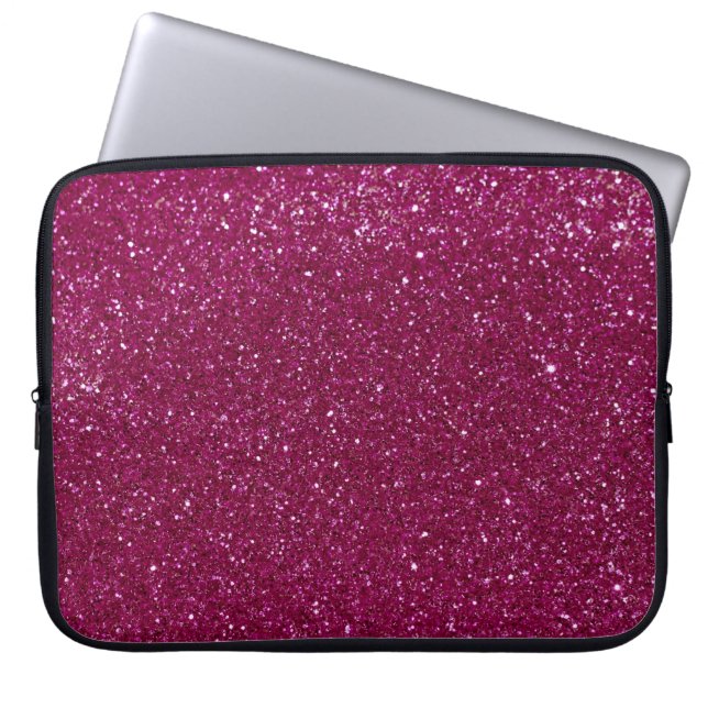 Pink Glitter Laptop Sleeve (Front)