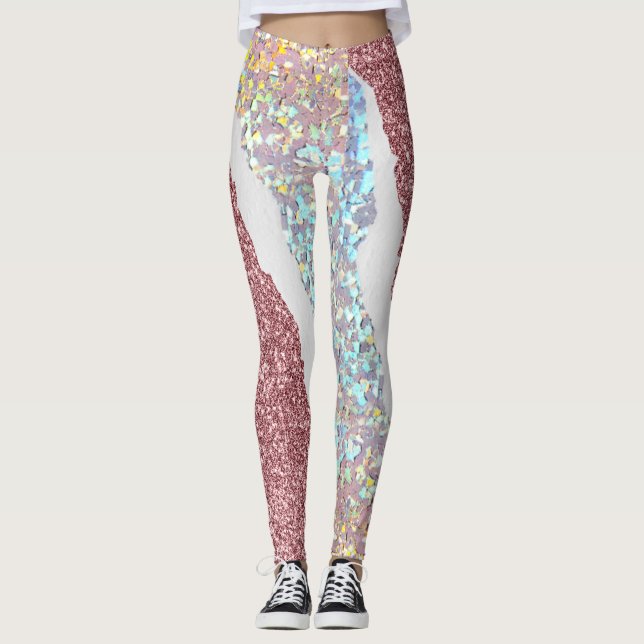 Pink Glitter Leggings (Front)