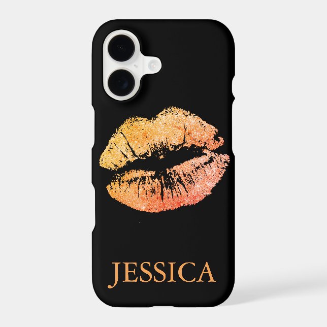 Pink Glitter Lips Girly Pattern (Back)