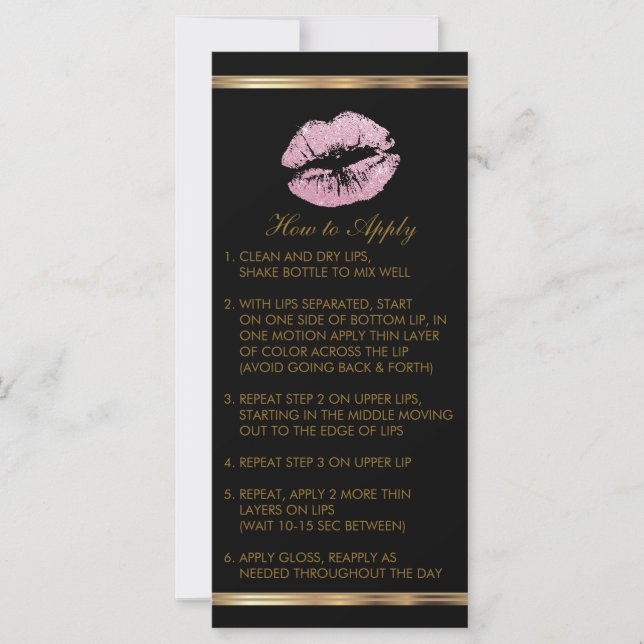 Pink Glitter Lipstick Instructions (Front)