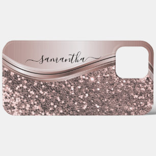 Pink Glitter Look Handwritten name iPhone 13 Pro Max Case