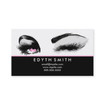 Pink Glitter Mascara or Eyelashes Business Card