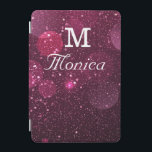 Pink glitter modern monogram name iPad Smart Cover<br><div class="desc">Pink glitter modern monogram name</div>