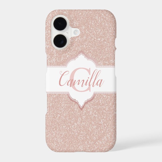 Pink Glitter Monogram (Back)