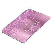 Pink Glitter Monogram iPad Air Cover (Side)