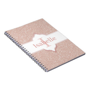 Pink Glitter Monogram Notebook