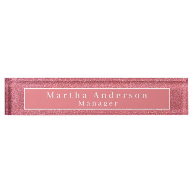 Pink Glitter Nameplate (Front)