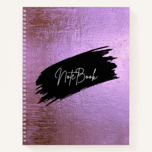 Pink Glitter Notebook - Rose Gold Aesthetic Spiral