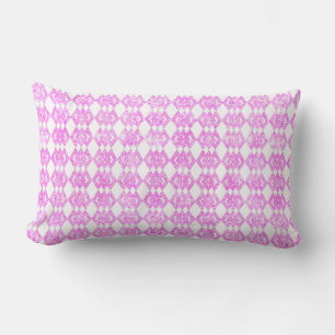 Pink Glitter Overlap Diamond Pattern Lumbar Cushion